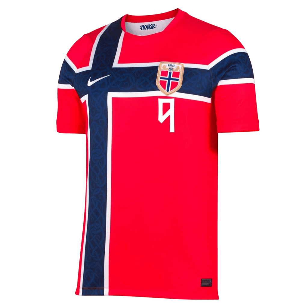 Norway BRAUT HAALAND #9 Home Soccer Jersey Authentic 2026
