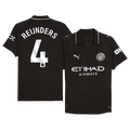 REIJNDERS #4 Authentic Manchester City Away Soccer Jersey 2025/26 Black - Football Shirt | SmartJerseys | Official Quality