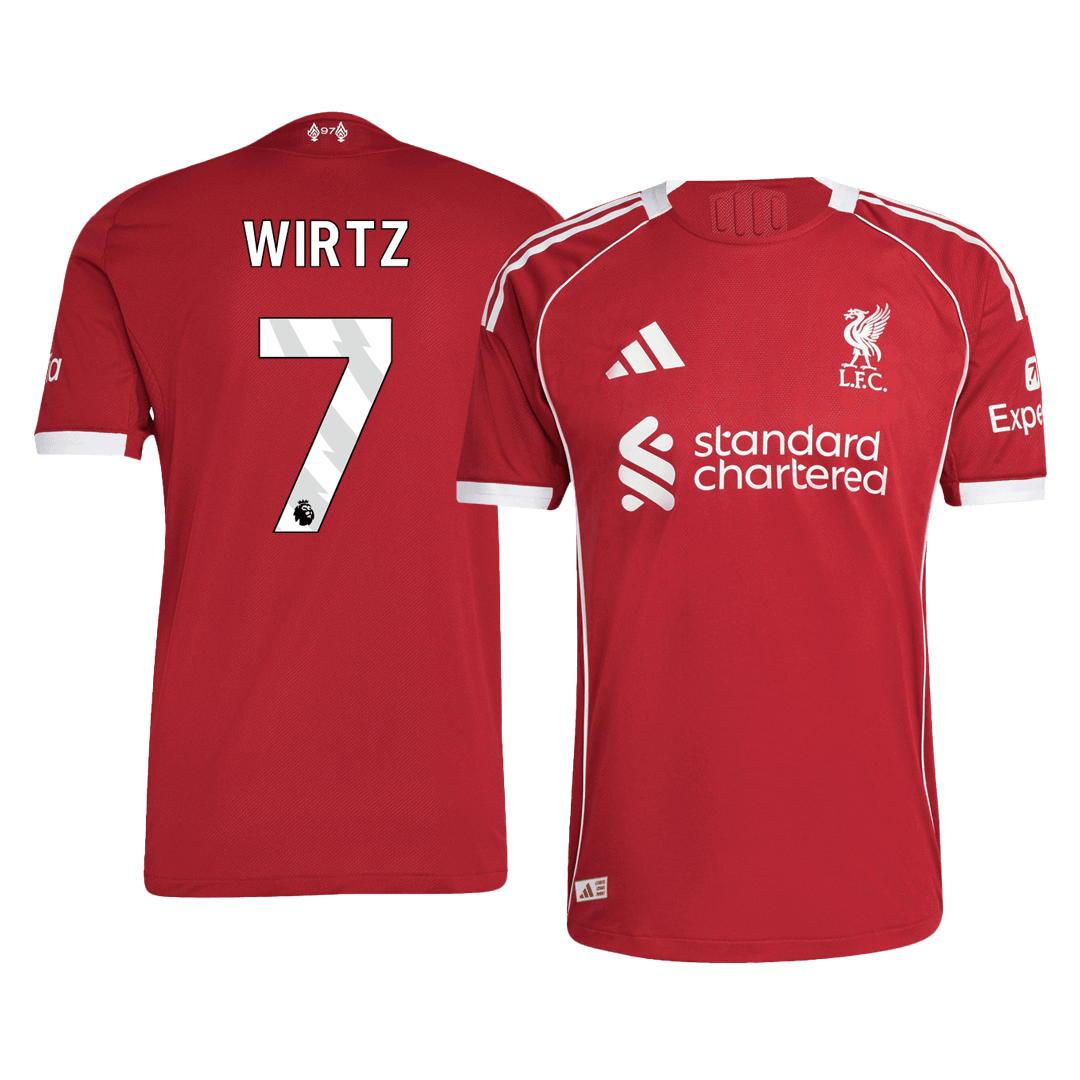Liverpool WIRTZ #7 Home Soccer Jersey Authentic 2025/26 - Football Shirt | SmartJerseys | Official Quality