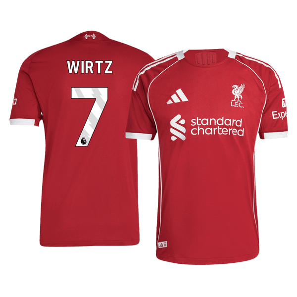 Liverpool WIRTZ #7 Home Soccer Jersey Authentic 2025/26 - Football Shirt | SmartJerseys | Official Quality