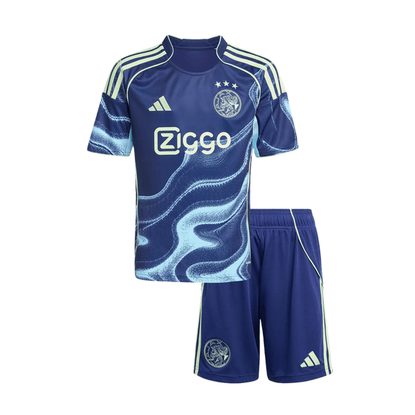 Kid's Ajax Away Soccer Jersey Kit(Jersey+Shorts) 2025/26 Navy - Football Shirt | SmartJerseys | Official Quality