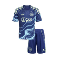 2025/26 Navy Kid's Ajax Away Soccer Jersey Kit(Jersey+Shorts) - Football Shirt | SmartJerseys | Official Quality