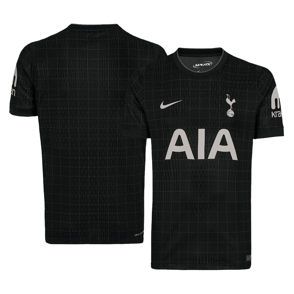 Camiseta de fútbol auténtica del Tottenham Hotspur de visitante 25/26, negra
