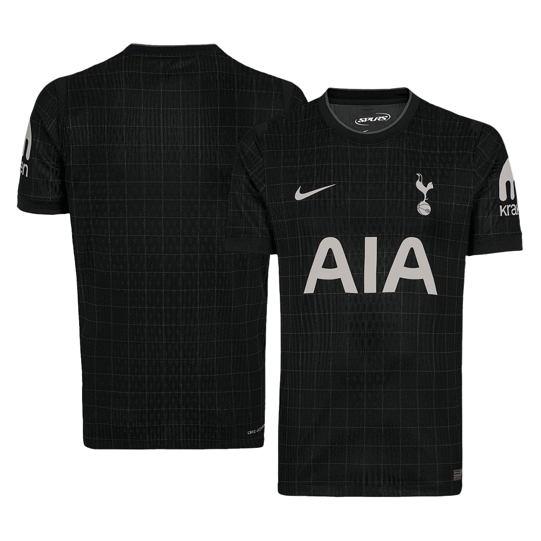 Camiseta de fútbol auténtica del Tottenham Hotspur de visitante 25/26, negra