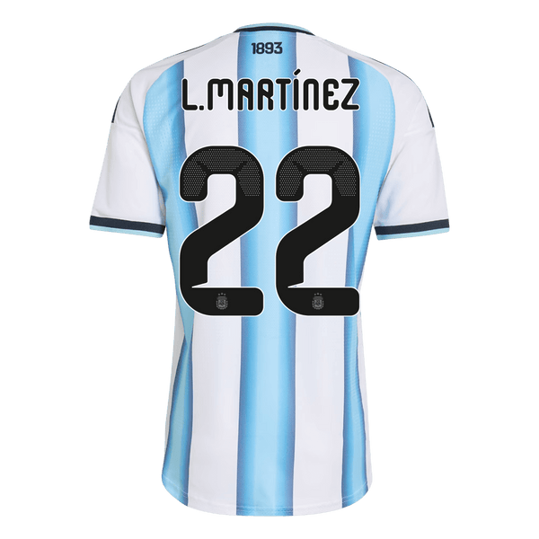 Argentina L.MARTÍNEZ #22 Home Soccer Jersey Authentic 2026