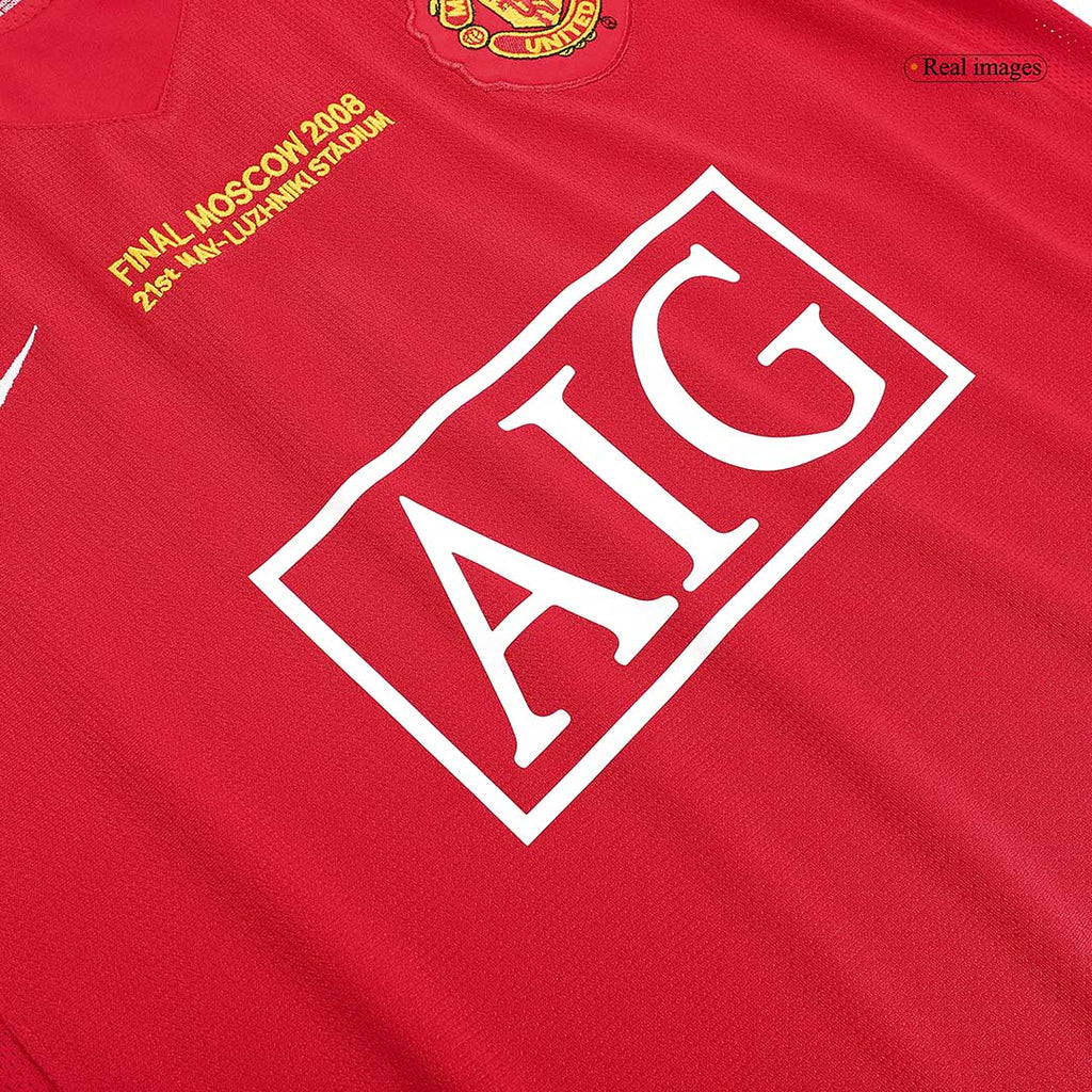 Manchester United SCHOLES #18 Home Soccer Jersey Retro 2007/08 - UCL Final