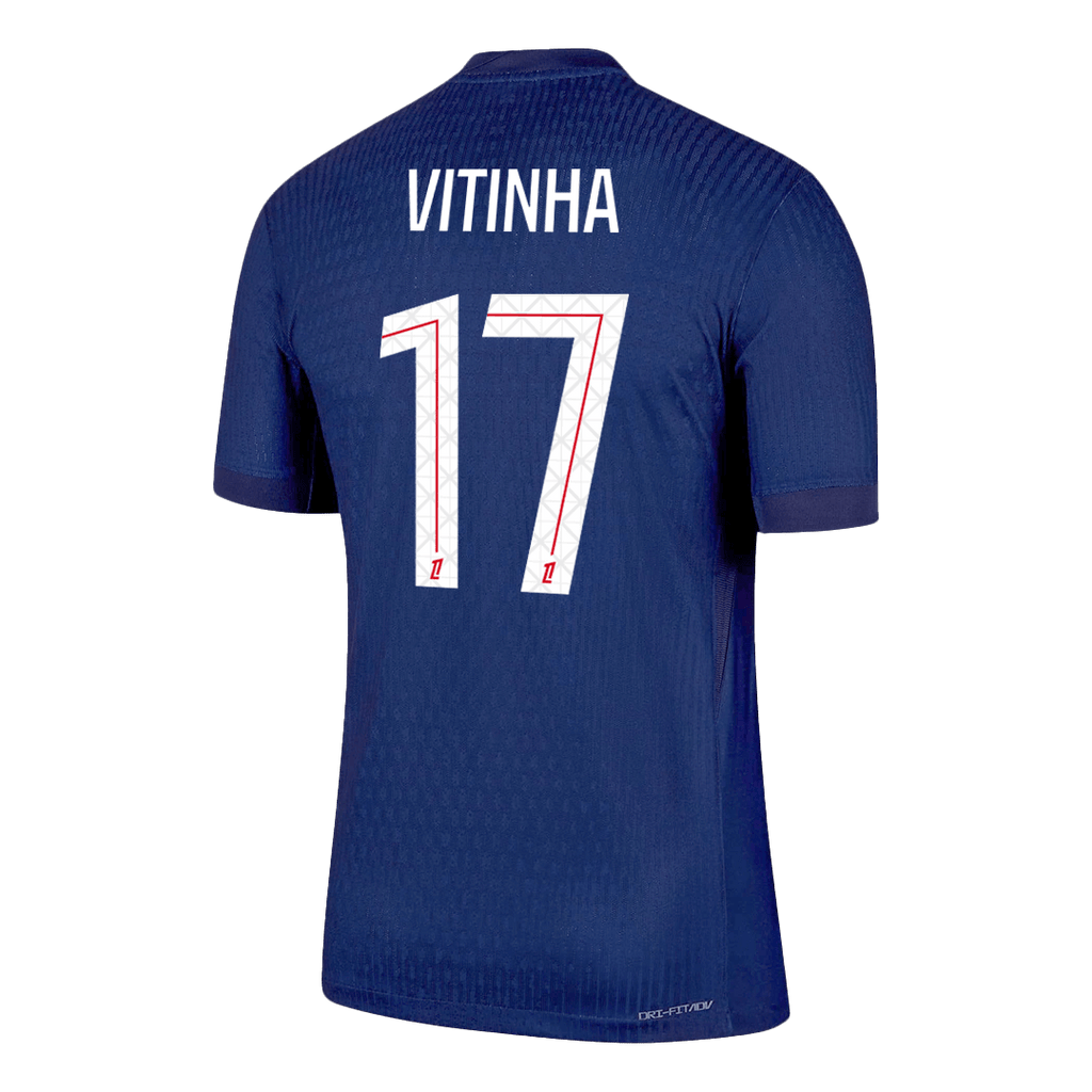 VITINHA #17 Authentic PSG Home Soccer Jersey 2025/26 Navy