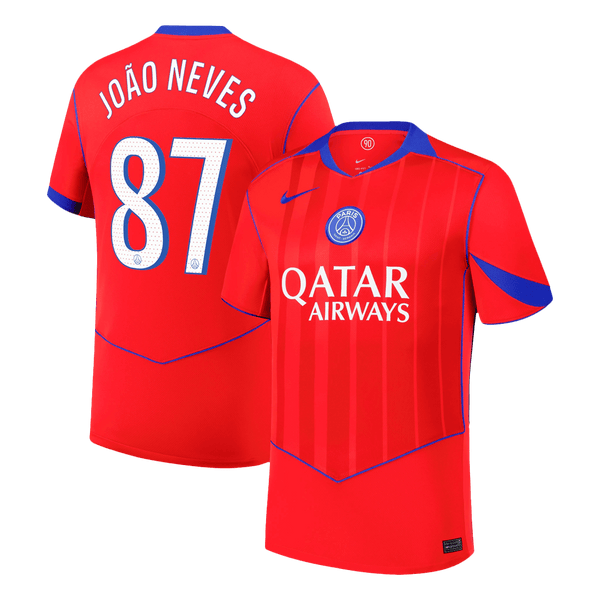 2025/26 PSG JOÃO NEVES #87 Third Away Soccer Jersey - Football Shirt | SmartJerseys | Official Quality
