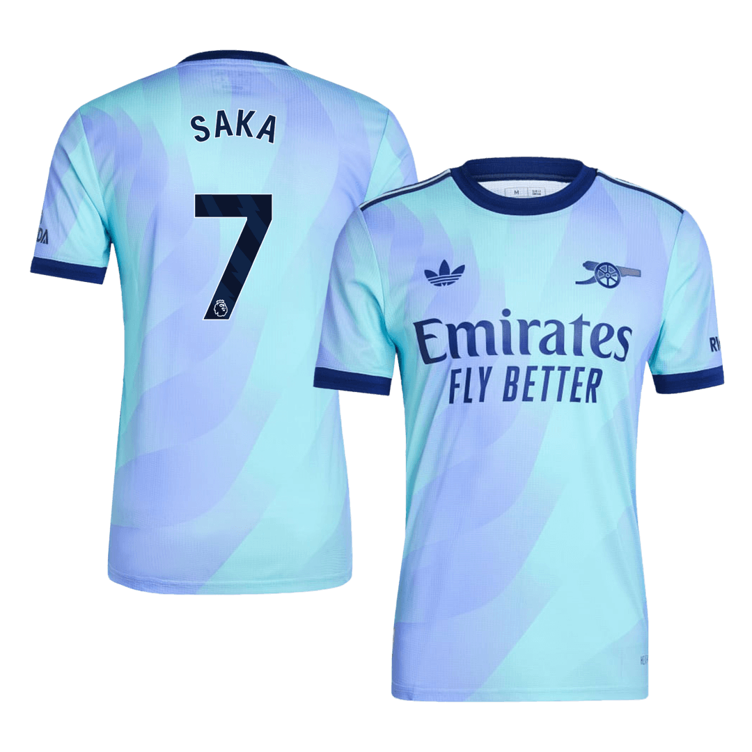 Arsenal SAKA #7 Third Away Soccer Jersey Authentic 2024/25 - Football Shirt | SmartJerseys | Official Quality