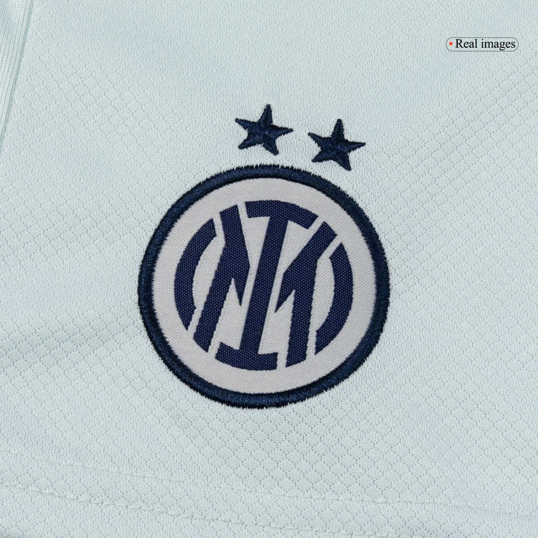 Camiseta de fútbol visitante del Inter de Milán para niño (camiseta y pantalón corto) 2025/26, color blanco