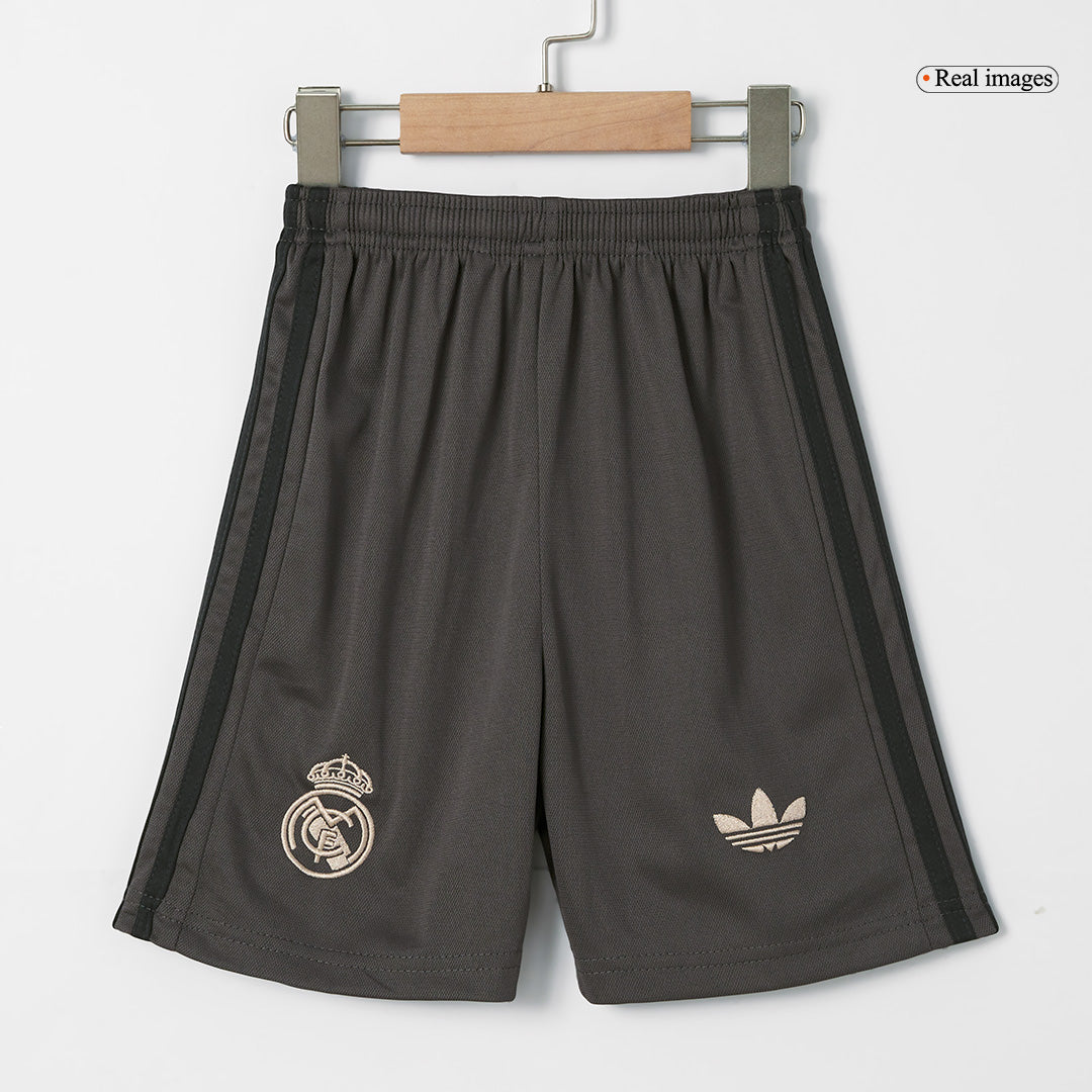 Real Madrid Third Away Soccer Jersey Kit 2024/25 Kids(Jersey+Shorts)
