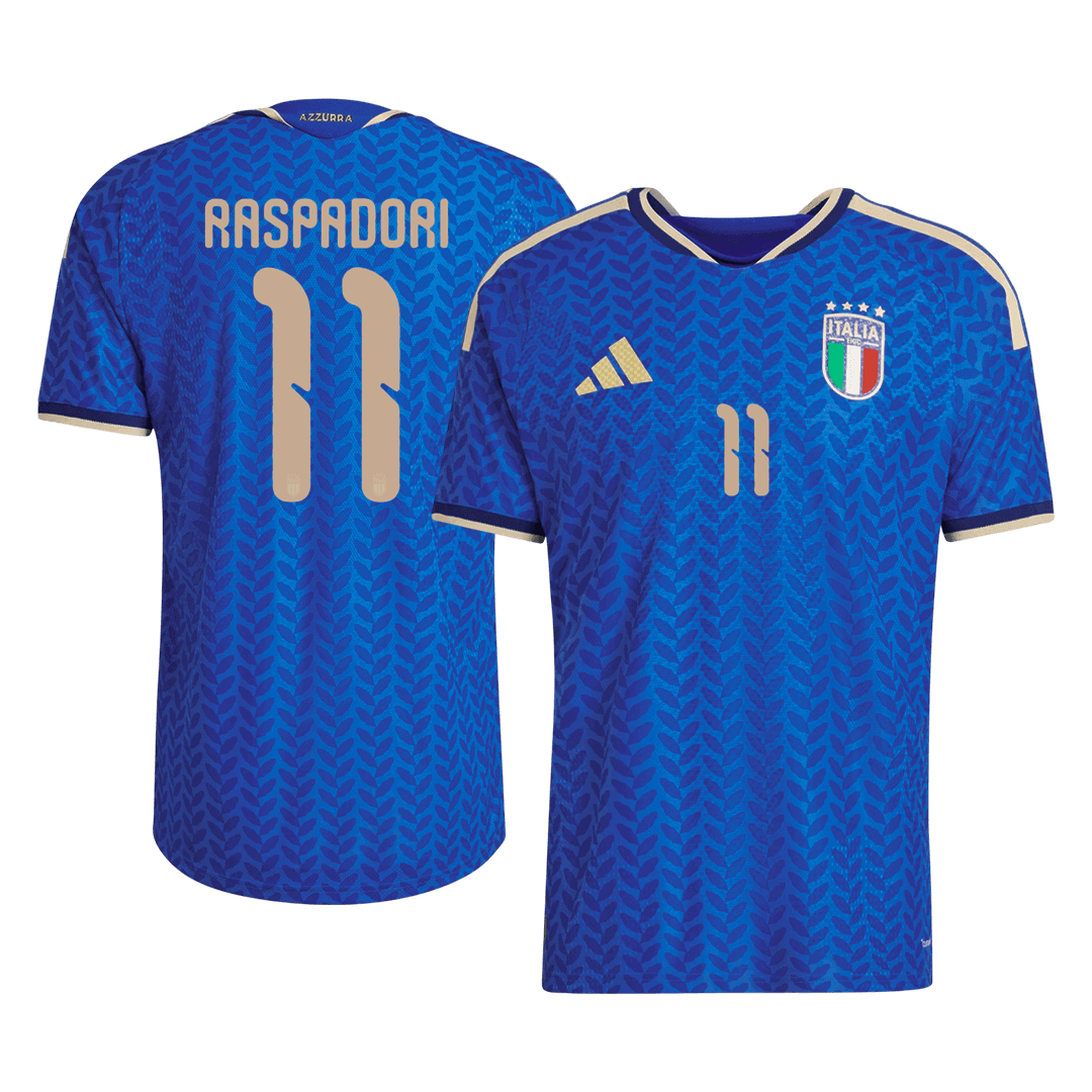 Italy RASPADORI #11 Home Soccer Jersey Authentic 2026 - Football Shirt | SmartJerseys | Official Quality