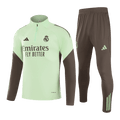 Kid's Real Madrid Zipper Sweatshirt Kit(Top+Pants) 25/26 Green - Football Shirt | SmartJerseys | Official Quality