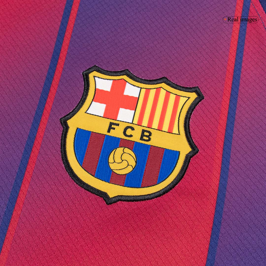 Camiseta de fútbol local del Barcelona 2025/26 roja y azul