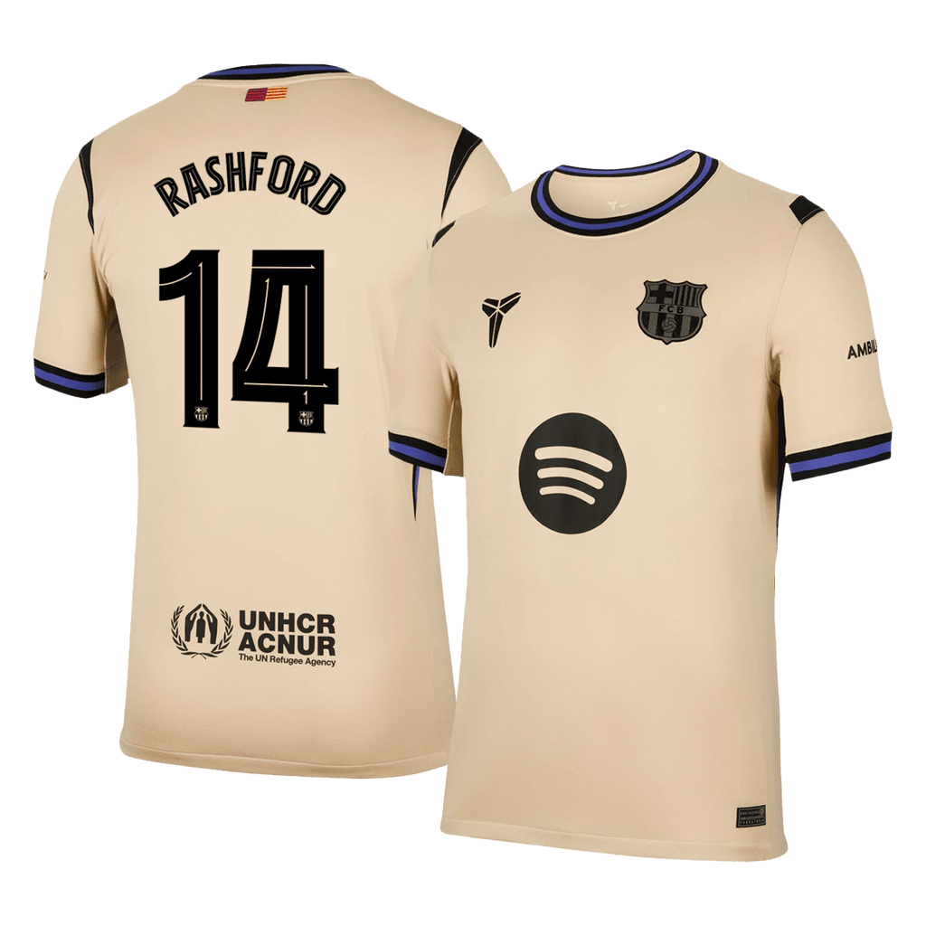 Barcelona RASHFORD #14 Away Soccer Jersey 2025/26 - UCL Edition - Football Shirt | SmartJerseys | Official Quality