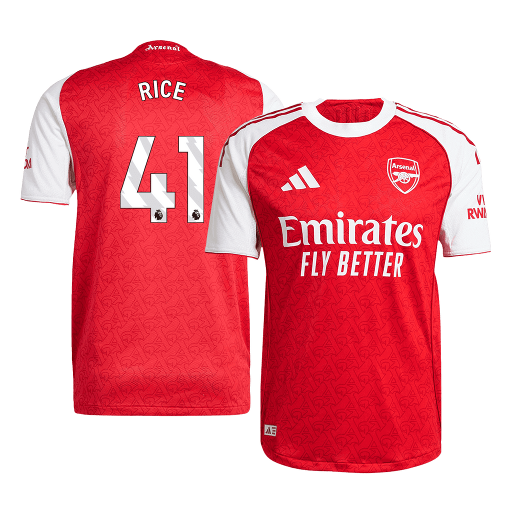 Arsenal RICE #41 Home Soccer Jersey Authentic 2025/26 - Football Shirt | SmartJerseys | Official Quality