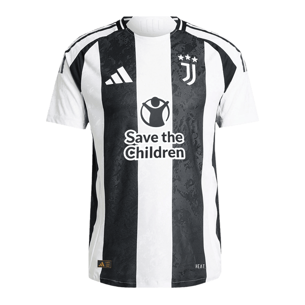 Juventus Home Soccer Jersey Authentic 2024/25- Save The Children Sponsor - Football Shirt | SmartJerseys | Official Quality