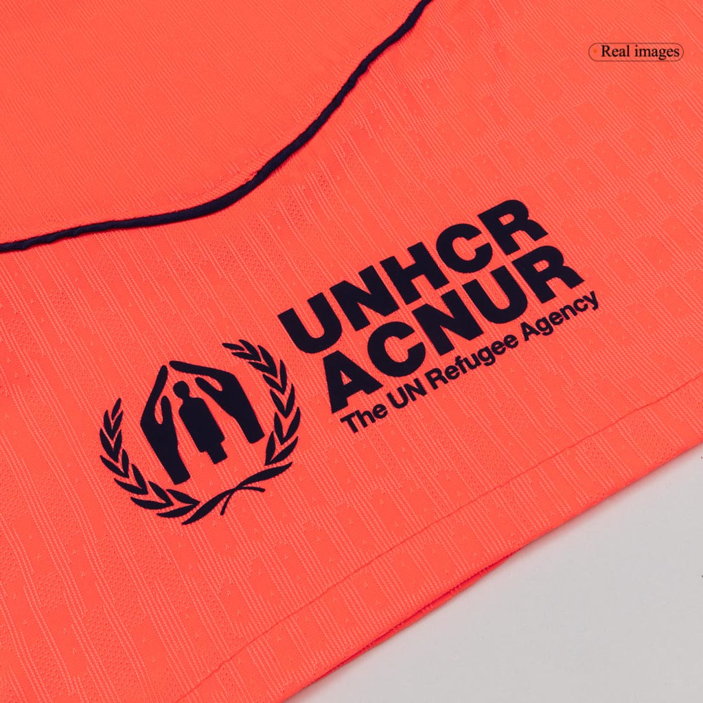 Camiseta de fútbol auténtica de visitante del Barcelona PEDRI #8 25/26 Naranja - UCL