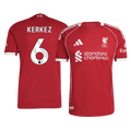 Liverpool KERKEZ #6 Home Soccer Jersey Authentic 2025/26 - Football Shirt | SmartJerseys | Official Quality