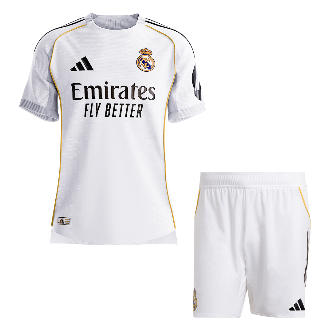 Real Madrid Home Soccer Jersey Kit Authentic 2025/26 (Jersey+Shorts) - Football Shirt | SmartJerseys | Official Quality
