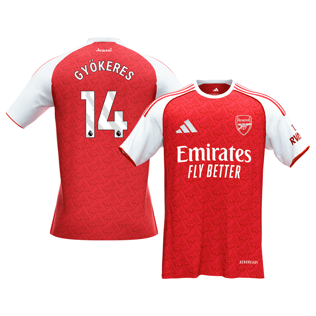 Arsenal GYÖKERES #14 Home Soccer Jersey 2025/26 - Football Shirt | SmartJerseys | Official Quality