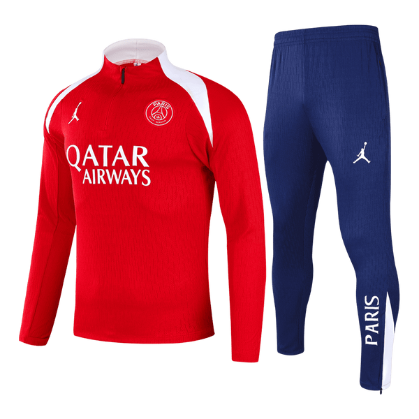 Kid's PSG Zipper Sweatshirt Kit(Top+Pants) 25/26 Red - Football Shirt | SmartJerseys | Official Quality