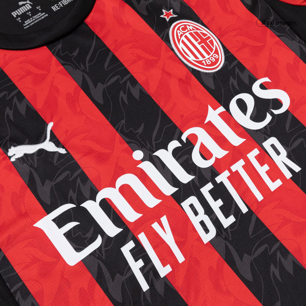 Maillot domicile manches longues de l'AC Milan 2025/26