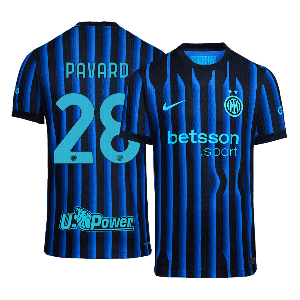 PAVARD #28 Authentic Inter Milan Home Soccer Jersey 2025/26 Blue&Black - Football Shirt | SmartJerseys | Official Quality