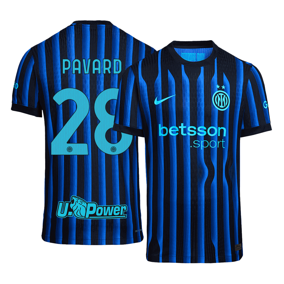 PAVARD #28 Authentic Inter Milan Home Soccer Jersey 2025/26 Blue&Black - Football Shirt | SmartJerseys | Official Quality
