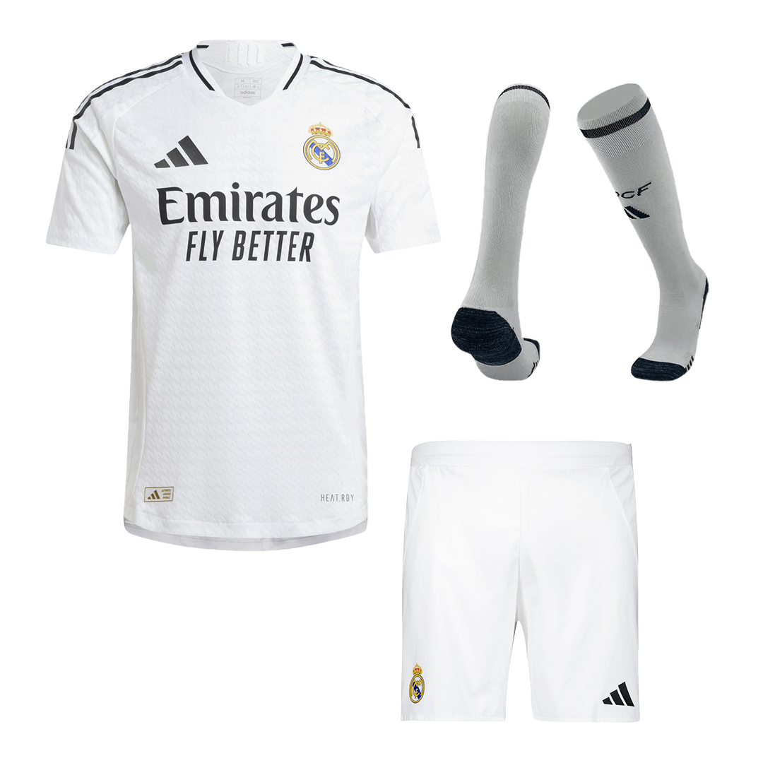 Real Madrid Home Soccer Jersey Kit Authentic 2024/25 (Jersey+Shorts+Socks) - Football Shirt | SmartJerseys | Official Quality