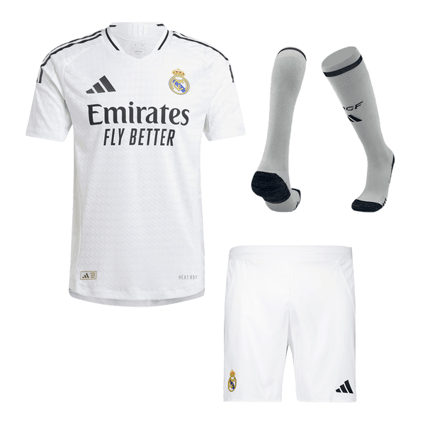 Real Madrid Home Soccer Jersey Kit Authentic 2024/25 (Jersey+Shorts+Socks) - Football Shirt | SmartJerseys | Official Quality