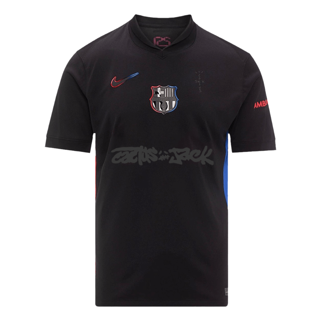 Barcelona X Travis Scott Away Soccer Jersey 2024/25 Black - Football Shirt | SmartJerseys | Official Quality