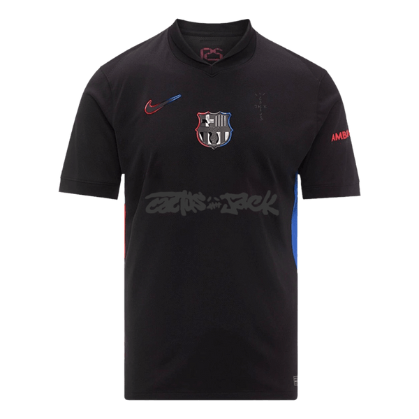 Barcelona X Travis Scott Away Soccer Jersey 2024/25 Black - Football Shirt | SmartJerseys | Official Quality