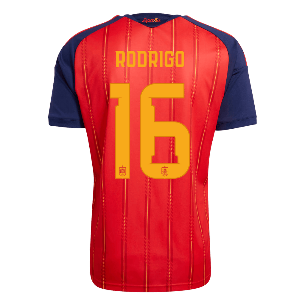 RODRIGO #16 Spain Home Soccer Jersey World Cup 2026 Red