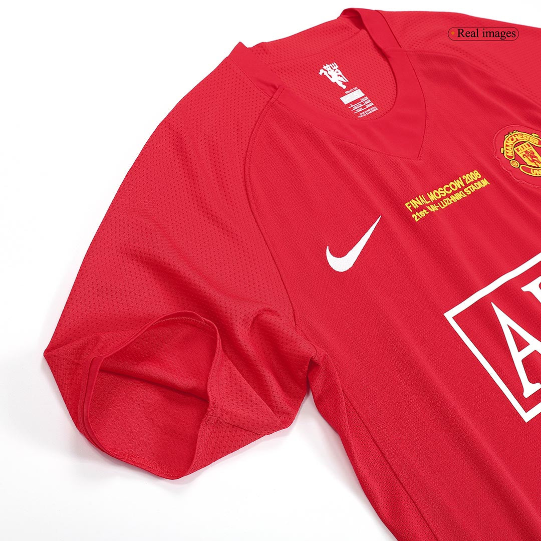 Manchester United SCHOLES #18 Home Soccer Jersey Retro 2007/08 - UCL Final