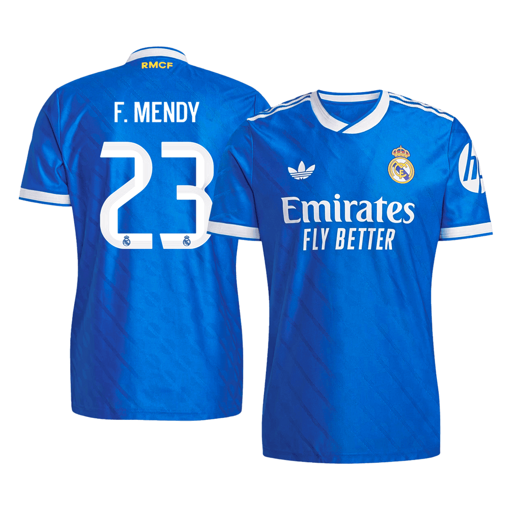 F. MENDY #23 Authentic Real Madrid Third Away Soccer Jersey 2025/26 Blue - Football Shirt | SmartJerseys | Official Quality