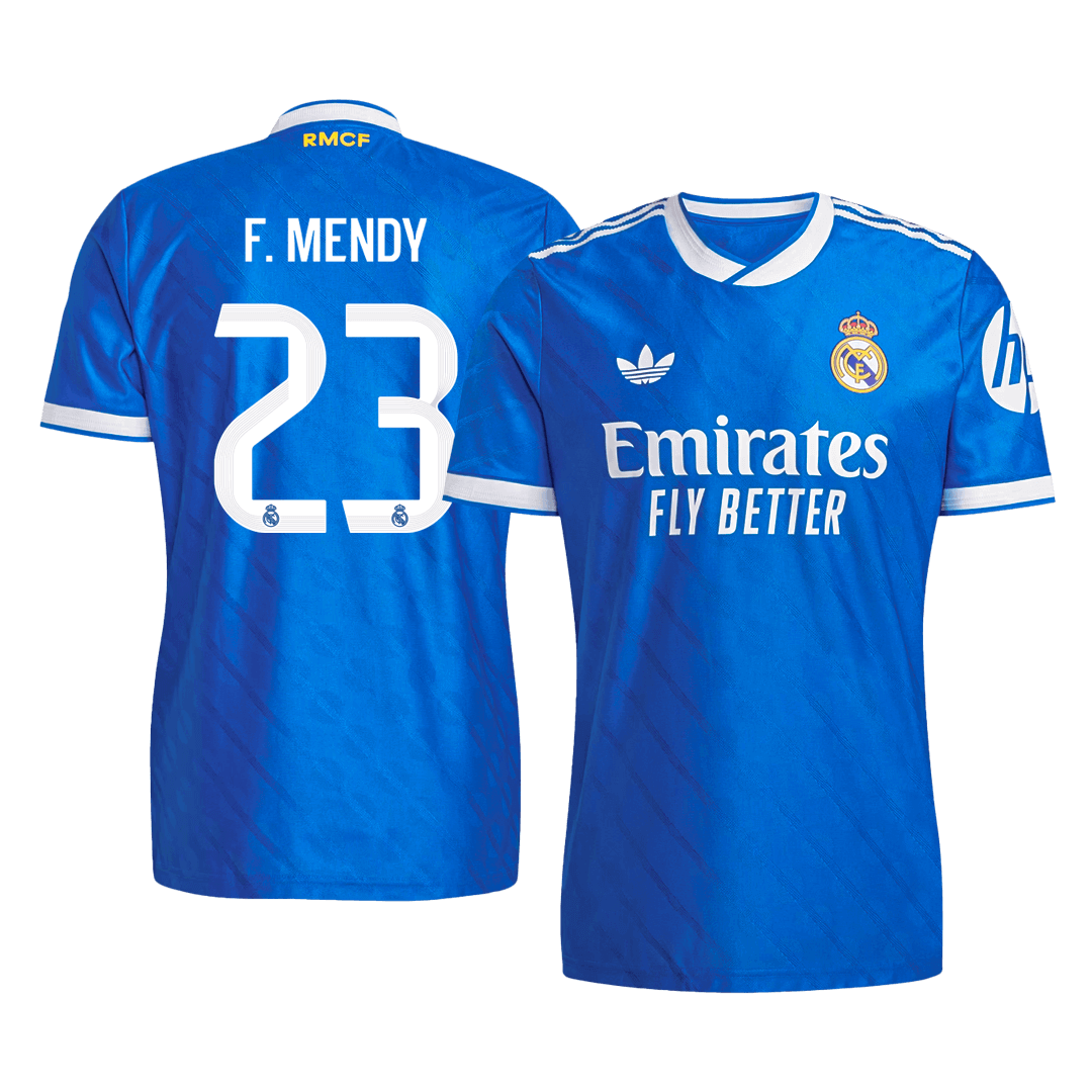 F. MENDY #23 Authentic Real Madrid Third Away Soccer Jersey 2025/26 Blue - Football Shirt | SmartJerseys | Official Quality