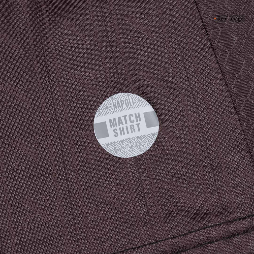 Camiseta de fútbol auténtica de visitante del Napoli 25/26, color negro