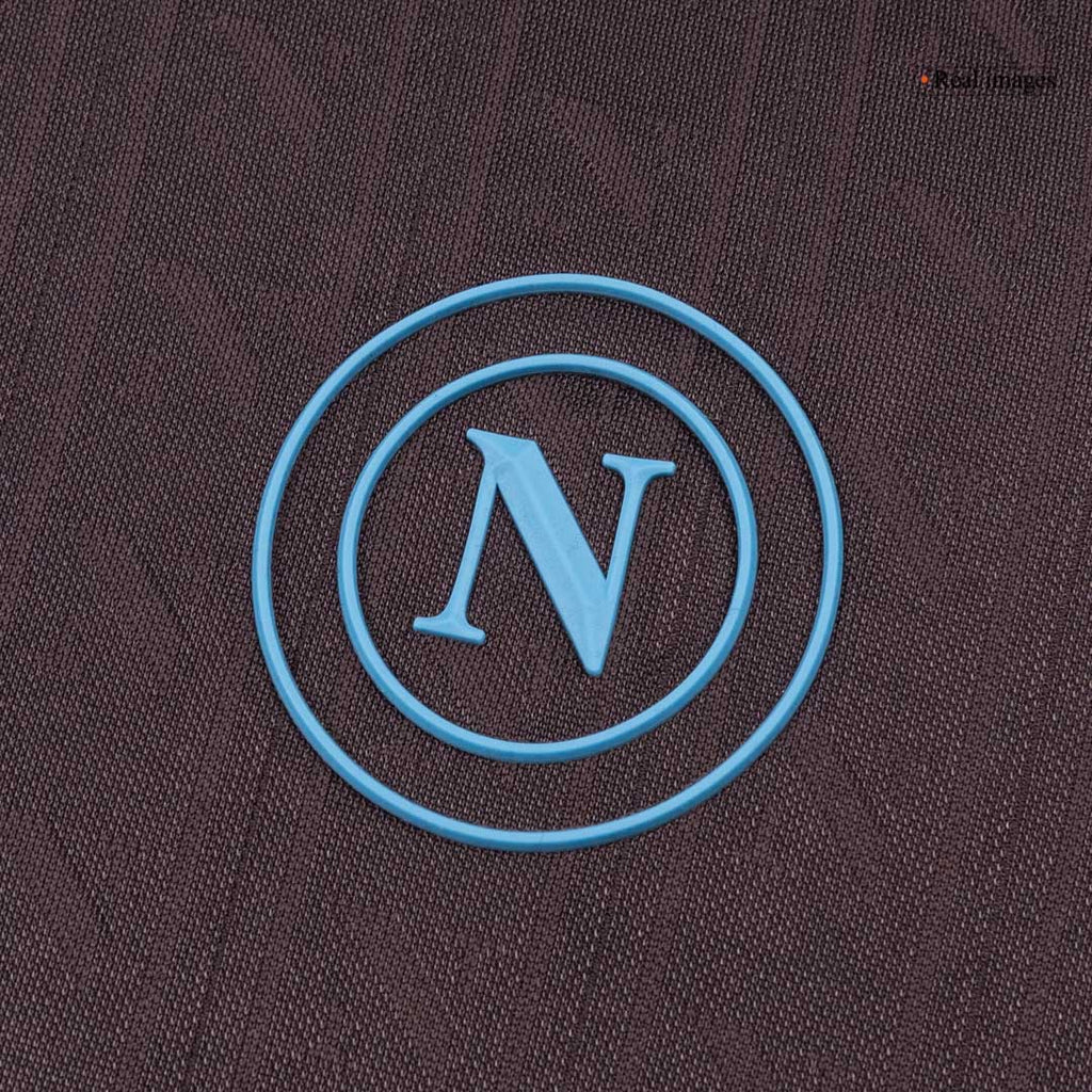 Camiseta de fútbol auténtica de visitante del Napoli 25/26, color negro