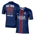 2025/26 PSG Home Soccer Jersey Champions of Europe 2026 Print Navy