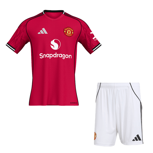 Manchester United Home Soccer Jersey Kit 2025/26 (Jersey+Shorts) - Football Shirt | SmartJerseys | Official Quality
