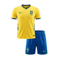 Kid's Brazil Home Soccer Jersey Kit(Jersey+Shorts) World Cup 2026 Yellow
