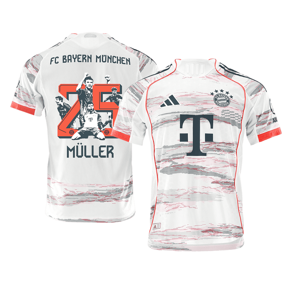 Bayern Munich MÜLLER Special #25 Away Soccer Jersey Authentic 2025/26 - Special - Football Shirt | SmartJerseys | Official Quality