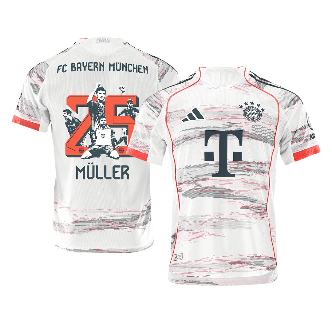 Bayern Munich MÜLLER Special #25 Away Soccer Jersey Authentic 2025/26 - Special - Football Shirt | SmartJerseys | Official Quality