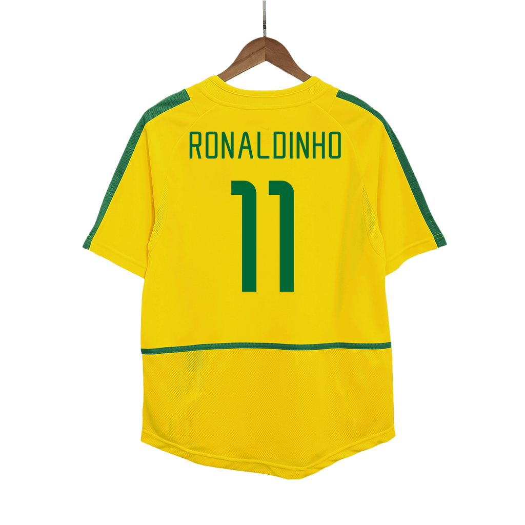 Brazil RONALDINHO #11 Home Soccer Jersey Retro 2002/03 - Football Shirt | SmartJerseys | Official Quality