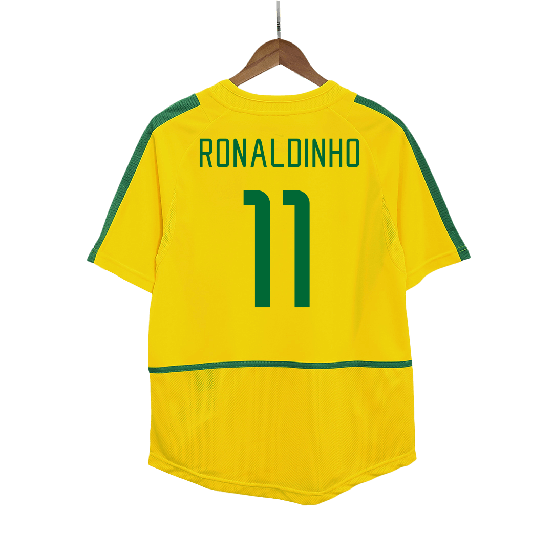 Brazil RONALDINHO #11 Home Soccer Jersey Retro 2002/03 - Football Shirt | SmartJerseys | Official Quality