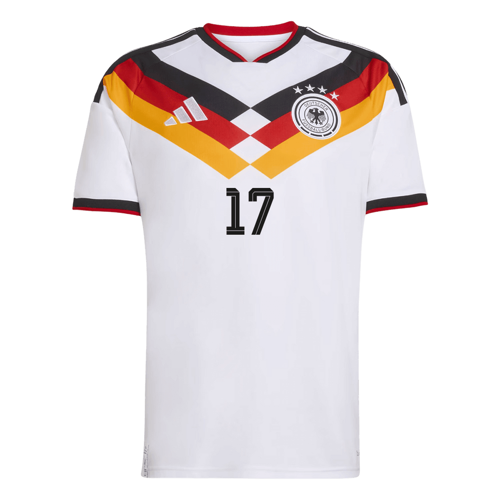 WIRTZ #17 Germany Home Soccer Jersey World Cup 2026 White