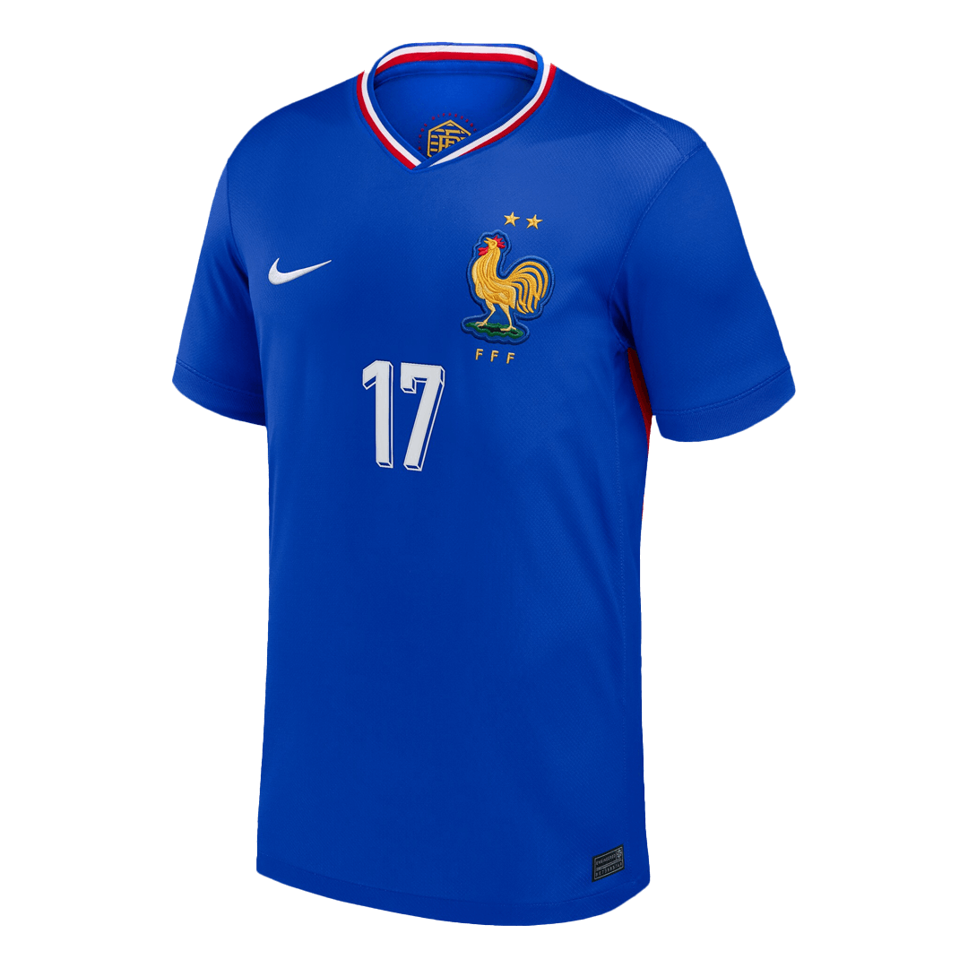 SALIBA #17 Maillot France Euro Domicile 2024 Bleu 