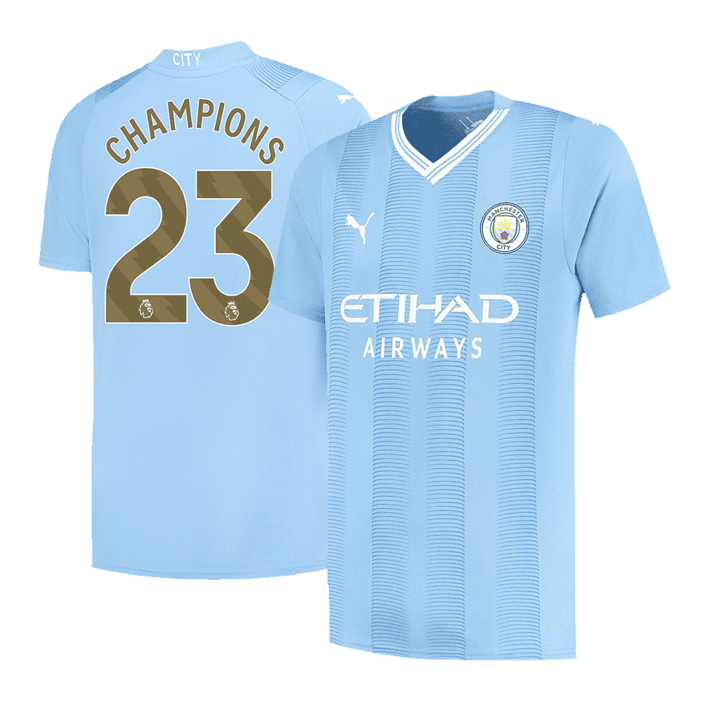 Manchester City CHAMPIONS #23 Home Jersey 2023/24 - Football Shirt | SmartJerseys | Official Quality