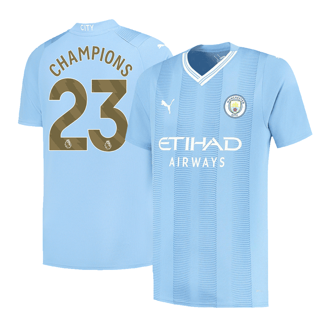Manchester City CHAMPIONS #23 Home Jersey 2023/24 - Football Shirt | SmartJerseys | Official Quality